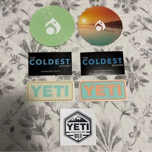 Yeti & The Coldest Water & Lokai Stickers Bundle